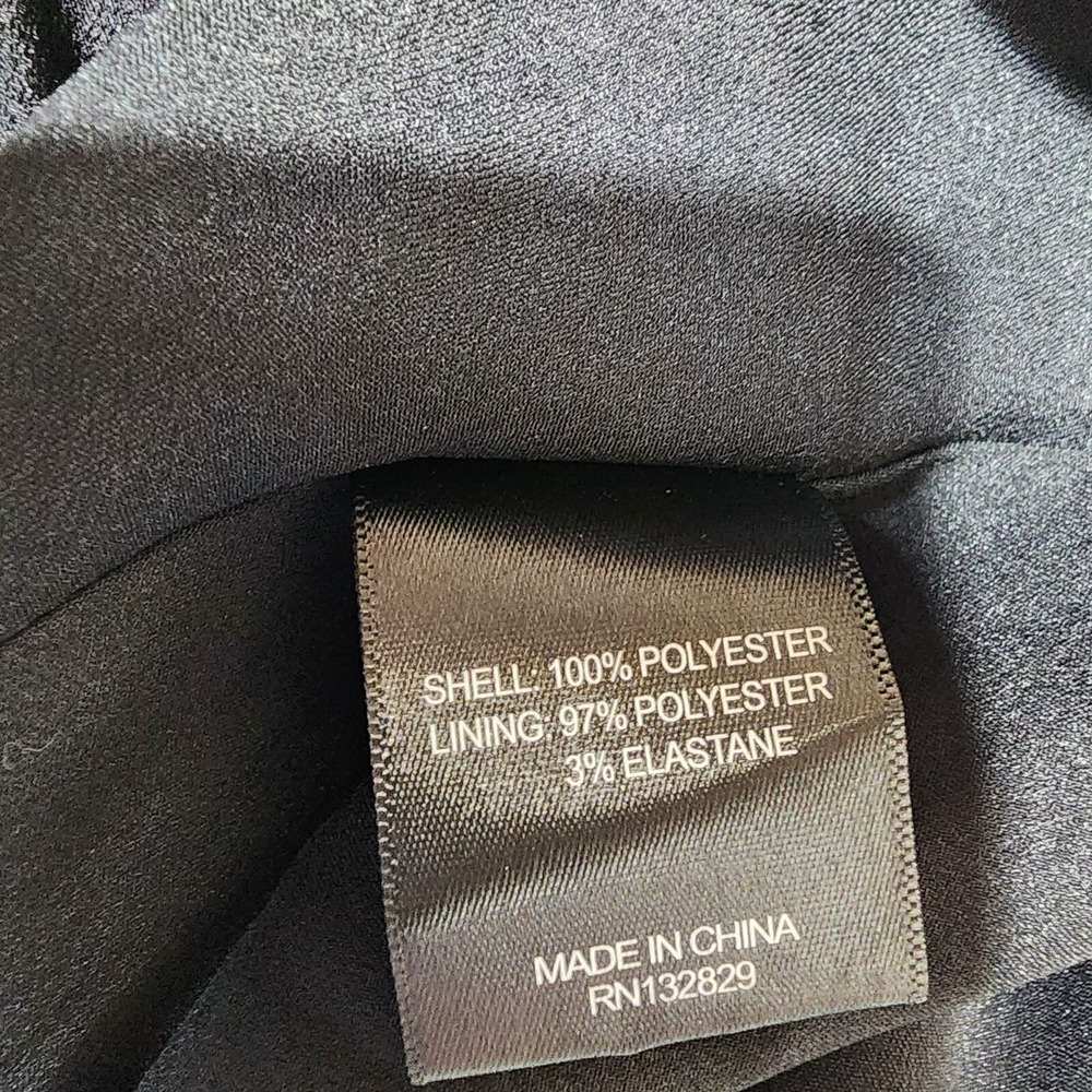 Michael Costello x REVOLVE Dress Womens M Black One Shoulder Ruffle Mini Party - Picture 6 of 11